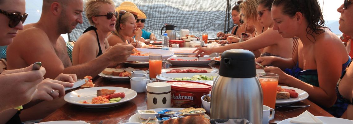 Blue Cruise Life on Gulet Private Charter Classic Menu